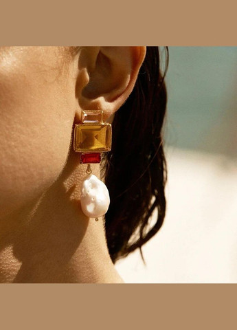 Розкішні перлинні сережки з кристалами та перлинами,5337 Fashion Jewelry (336949428)