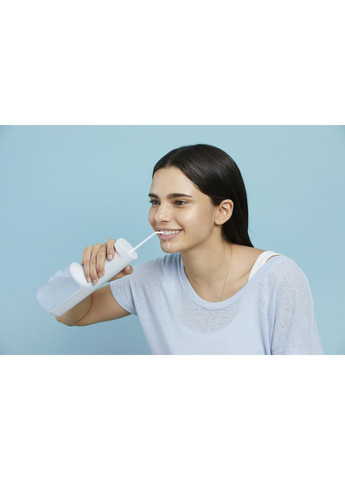 Ирригатор портативный, чаша 200 мл, Li-ion аккум. в компл., 2 насадки, светло-голубой Panasonic (360393772)