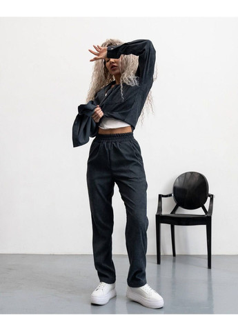 Жіночий Мікро вельветовий костюм: сорочка + штани Україна (361044132)