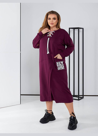 Бордова спортивна, повсякденний, кежуал жіноча сукня сукня-худі No Brand з написами