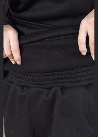 Спортивний костюм жіночий на флісі чорного кольору Let's Shop (277228777)