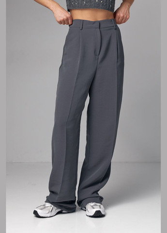 Серые классические демисезонные брюки Lurex