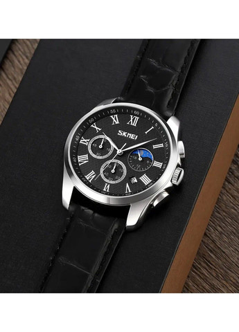 Часы мужские наручные классические 9260 (Серебристые с черным циферблатом) Skmei (314483212)