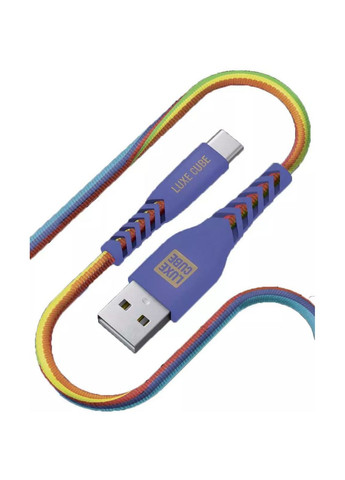 Кабель Kevlar USB - micro USB (M/M), 1.2 м, райдужний (8886668686259) Luxe Cube (341488882)
