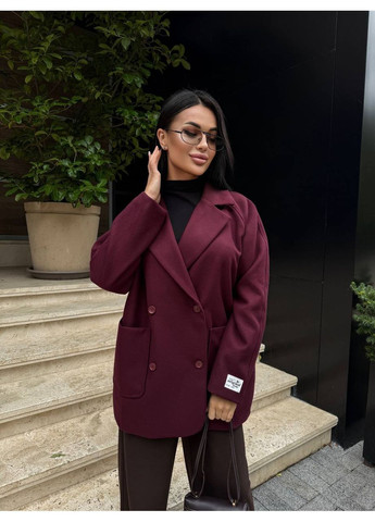 Бордове демісезонне Жіноче пальто двобортне Asi.Store.ua