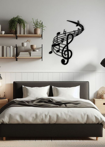 Інтер'єрна картина на стіну, декор в кімнату "Музика", декоративне панно 50х65 см Woodyard (292112745)