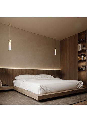 Подвесной стеклянный светильник (91-12025-1 AB+WH) No Brand (370069871)