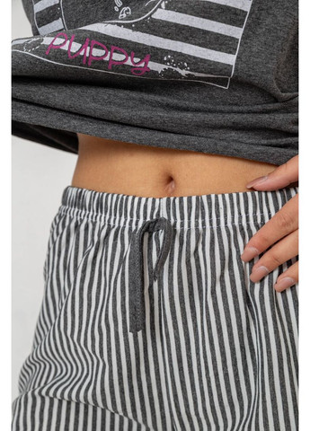 Сіра всесезон піжама жіноча з принтом, колір сірий, 243r1535 Good Night