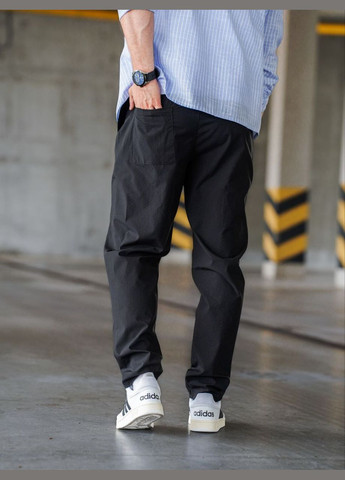 Черные спортивные летние зауженные брюки Teamv