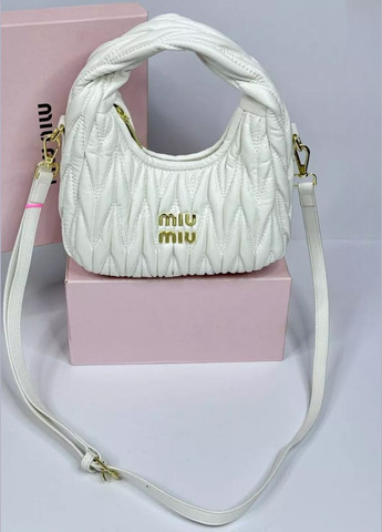 Женская сумка Miu miu 18121 белая No Brand (311277526)