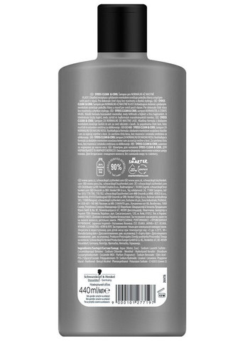 Шампунь для нормального та жирного волосся Men Intense Clean Shampoo 440ml (2-899639) Syoss (369790393)