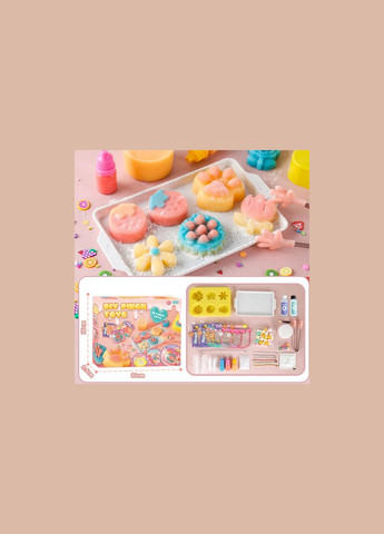 Набор для творчества создания сквишей слаймов таба кавычки цветы фрукты в подарочной коробке для девочки No Brand (334712618)