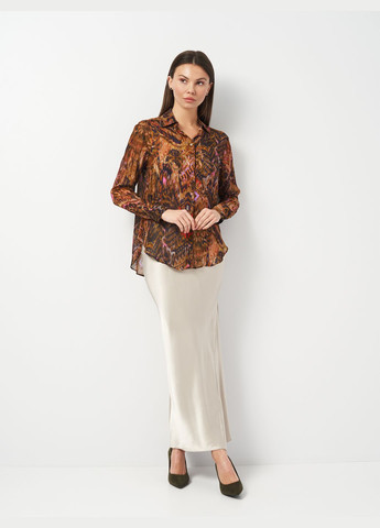 Цветная кэжуал рубашка однотонная Massimo Dutti