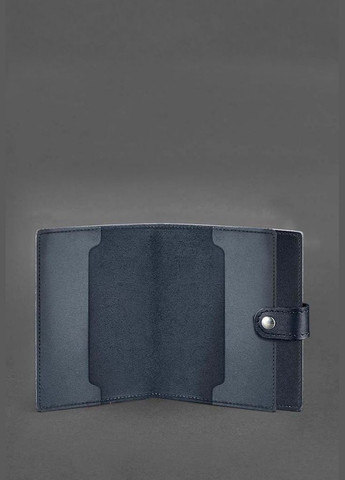 Шкіряна обкладинка-портмоне для посвідчення офіцера 11.0 темно-синя (A-027856) BlankNote (329186686)