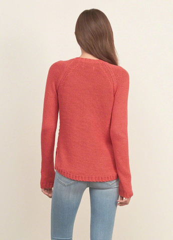 Коралловый демисезонный свитер женский - свитер af5725w Abercrombie & Fitch