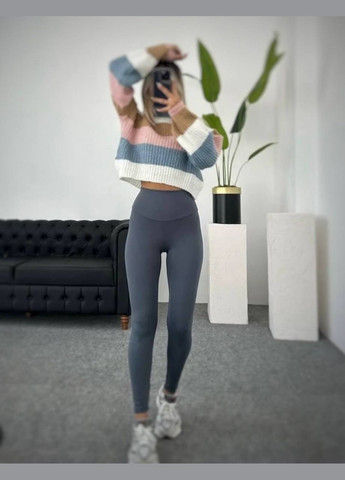 Лосины базовые с высокой посадкой и утяжкой, микродайвинг No Brand (332312421)