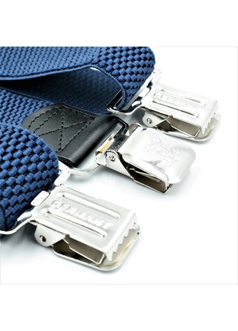 Підтяжки Сині Y-подібні для чоловіків з регулюванням затискачі для штанів ProDobro (364672137)