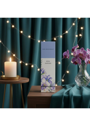 Аромадифузор Лаванда парфум для дому з ротанговою кулькою та квіткою натуральний аромат Прозорий 160_1_0_6C No Brand (369489536)