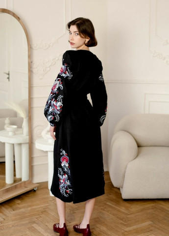 Чёрная платье Vyshyvanka узор украинская символика (331290997)