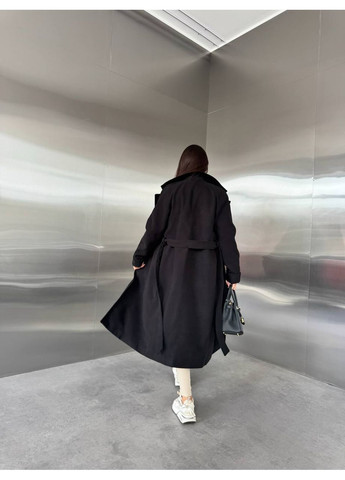 Чорне демісезонне Жіноче пальто з турецького кашеміру — елегантність, тепло та трендовий стиль (заміри в описі) Vione