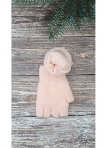 Дитячі в’язані рукавиці-мітенки для дівчаток No Brand (356079402)