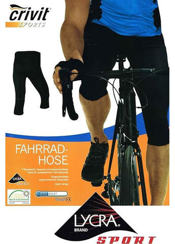 Велошорти капрі-бриджі з памперсом для чоловіка COOMAX freshFX 59045-1 L чорний Crivit (292253219)