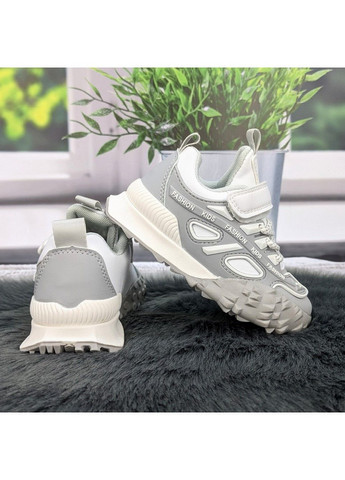 Серые демисезонные кроссовки подростковые Fashion