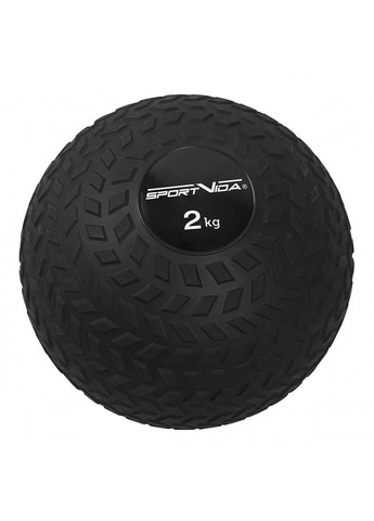 Слембол (медичний м'яч) для кросфіту Slam Ball 2 кг SV-HK0344 Black SportVida (279303068)