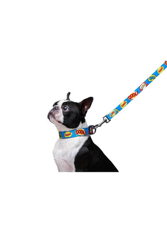 Повідець для собак нейлоновий Nylon, малюнок "ВАУ", Ш 20 мм, Дов 122 см WAUDOG (322642656)