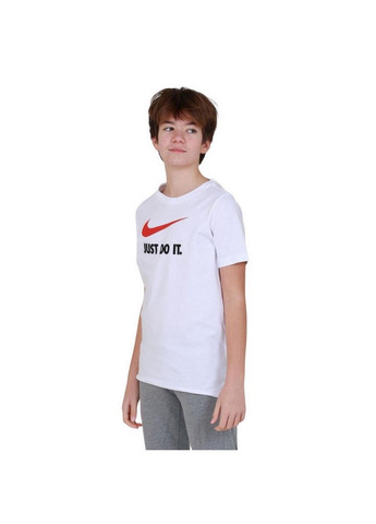 Біла демісезонна футболка b nsw tee jdi swoosh ar5249-100 Nike