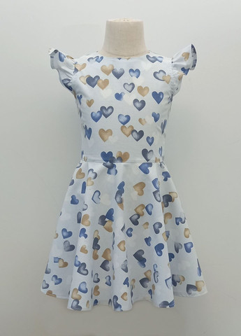 Голубое платье голубые сердечки GEX (290707422)