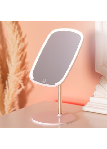 Настільне дзеркало з підсвічуванням 23х18 см для макіяжу на ніжці Рожеве HP-10-6AP Yiwu (370802273)