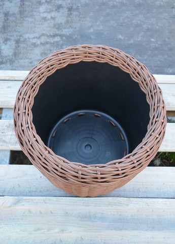 Кашпо 20 литров (горшок для цветов и растений),Вазон из искусственного ротанга ручной работы. Handmade (329193704)