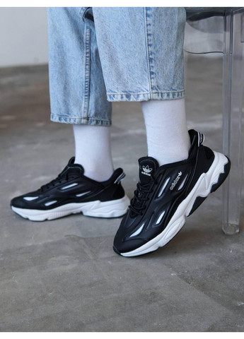 Черные демисезонные кроссовки мужские adidas ozweego celox black white 2 адидас озвиго No Brand