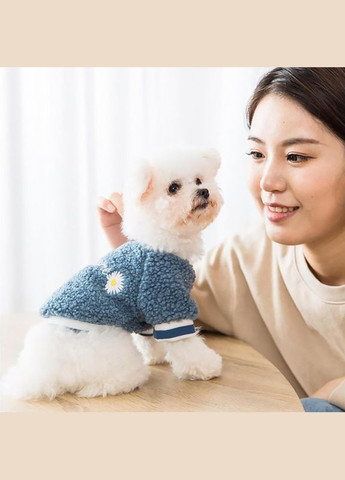 Свитер для собак и кошек Тедди Lesko 2008SXSL3802 Awesome Blue XS утепленный 1шт Hippie dog (360505149)