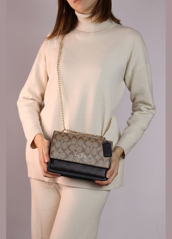 Жіноча сумка Coach mini klare crossbody beige/brown/black, женская сумка, сумка Коуч бежевого/коричневого/чорного кольору No Brand (307925761)