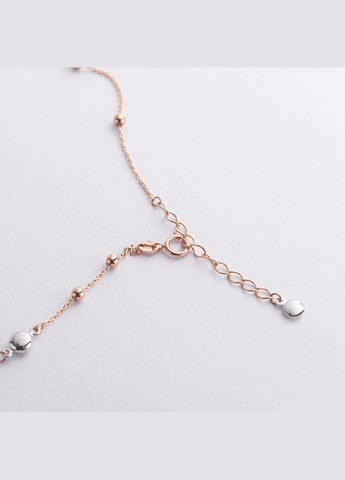 Браслет Шарики на ногу (красное, белое золото) б05315 25 25 Oniks (348830260)