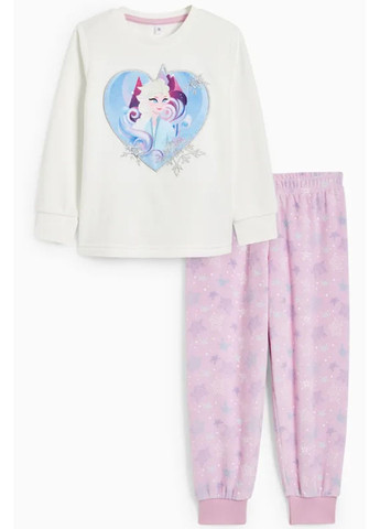 Комбинированная всесезон велюровая пижама (свитшот, брюки) свитшот + брюки C&A
