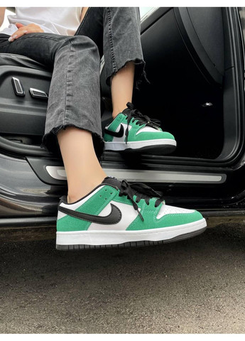 Сірі Осінні кросівки чоловічі nike sb dunk low green white найк сб данк No Brand