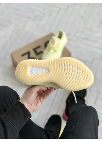КРОССОВКИ ЖЕНСКИЕ ADIDAS YEEZY BOOST 350 V2 LIGHT YELLOW АДИДАС ИЗИ БУСТ No Brand жёлтые демисезоны (368887764)
