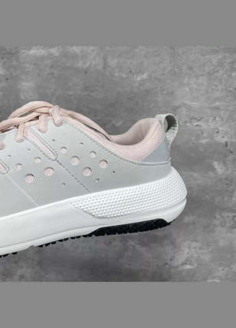 Светло-серые крокс кроссовки серые с розовым лайтрайд on the clock work sneaker atmosphere/multi Crocs