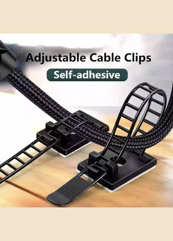 Органайзер-фіксатор кабелю для дроту 15 шт MS Чорний CHOICE (349844893)