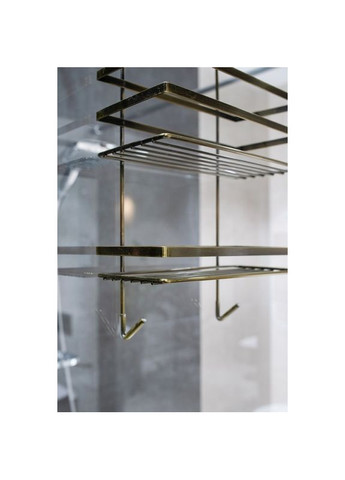 Полиця 2-х ярусна, античне золото, AWD02081708 AWD Interior (302672644)