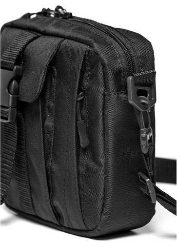 Сумка планшет через плече чоловіча для телефону та документів екошкіра маленька Чорний 36554 Sambag (361660269)