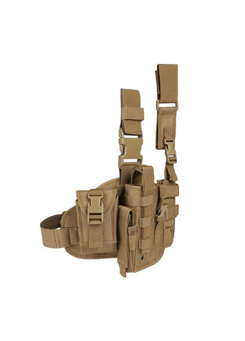 Кобура универсальная на платформе набедренная с подсумками L17, Правосторонняя Хаки (5002203) Clefers (300854181)