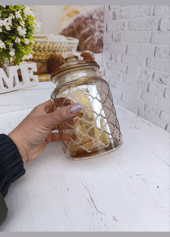 Банка для сыпучих продуктов стеклянная 1 л Золотистый (7088-16) S&T (328317361)