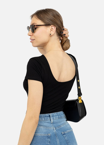 Жіноча футболка з коротким рукавом колір чорний ЦБ-00250396 Busem - (295468641)