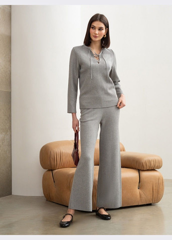 в'язаний костюм сірого кольору з брюками Dressa (324103539)