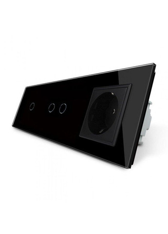 Умный сенсорный ZigBee выключатель 3 сенсора (1-2) 1 розетка стекло (VL-C701Z/C702Z/C7C1EU-12) Livolo (371260694)