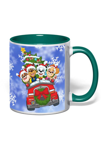 Чашка с печатью "Щенячий патруль" №3 330 мл (цвет тёмно-зеленый) (35341) No Brand (372477376)